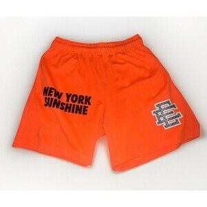 [Size Small/S] Eric Emanuel EE New York Sunshine Orange/Black Shorts Supreme